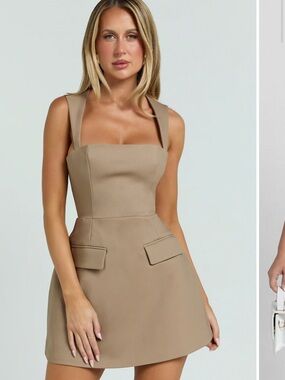 showpo brown mini dress Baseline Scoop Mini Dress Brown | Yellow | Brown | Yellow | Womens